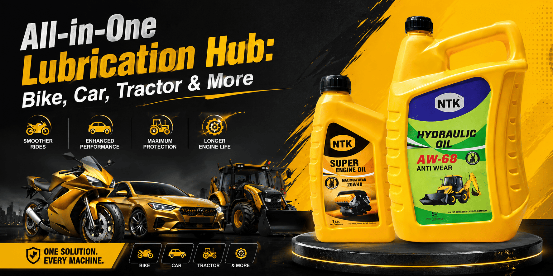NTK Small Banner for Engine Oil