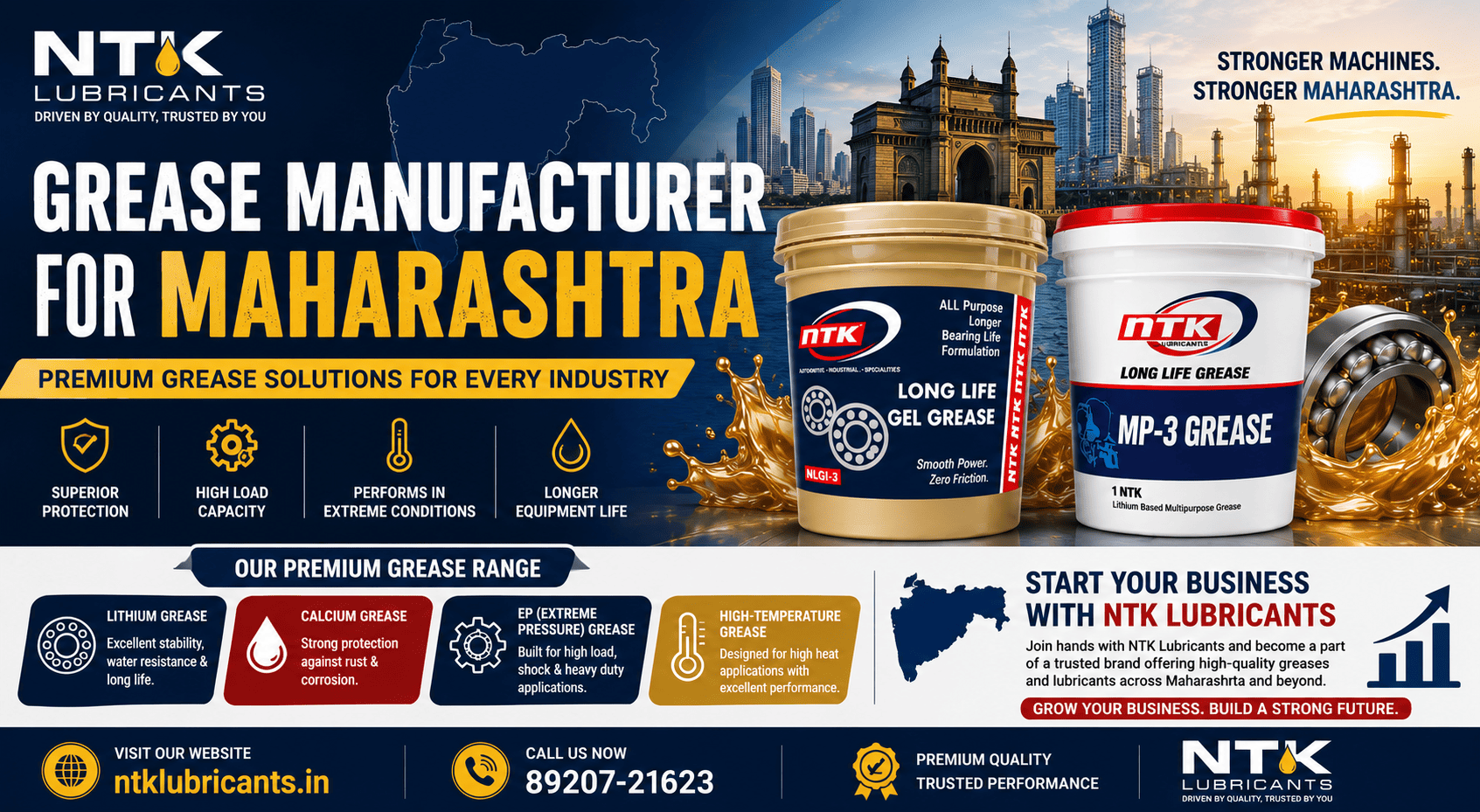 Grease Manufacturer for Maharashtra – NTK Lubricants