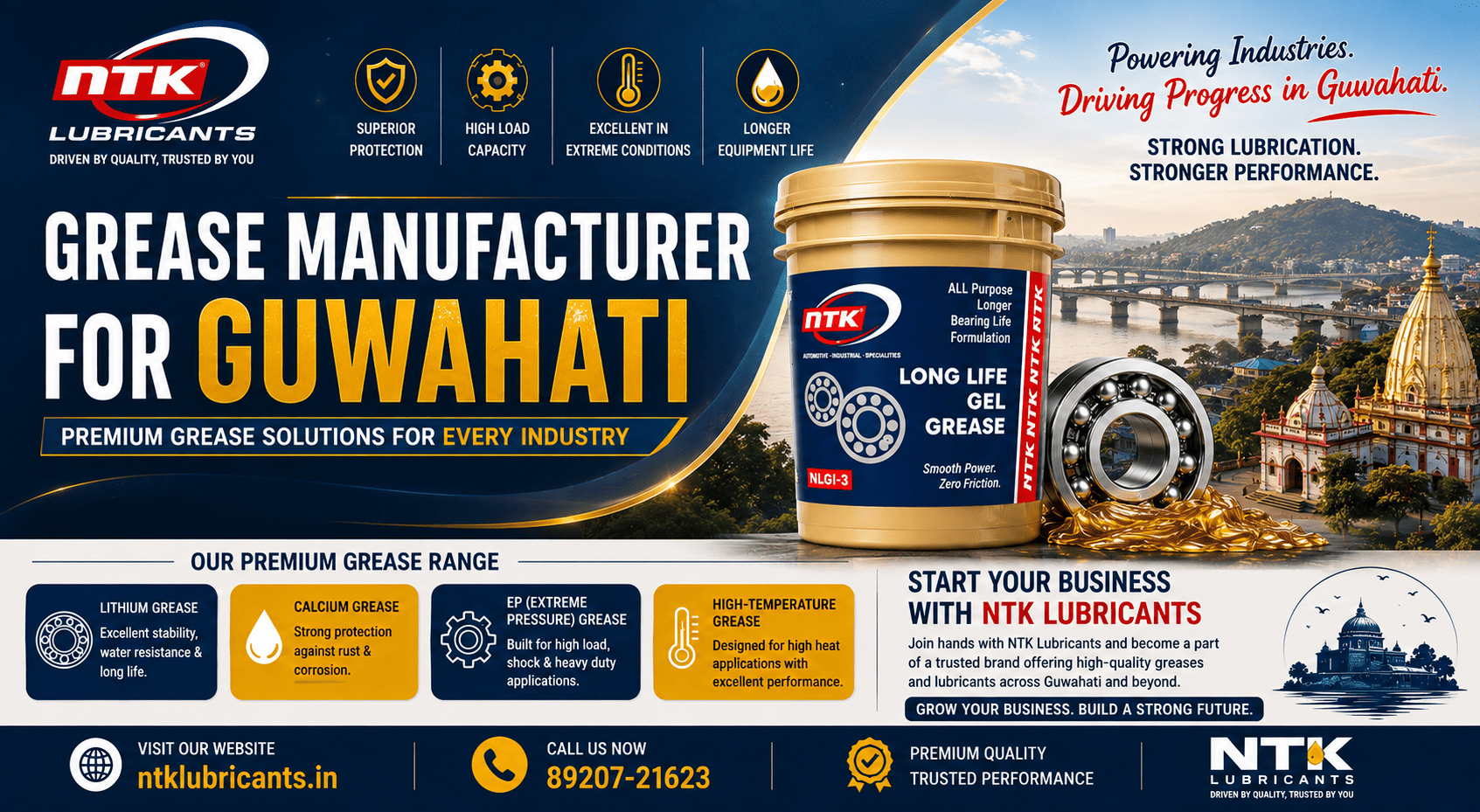 Grease Manufacturer for Guwahati – NTK Lubricants