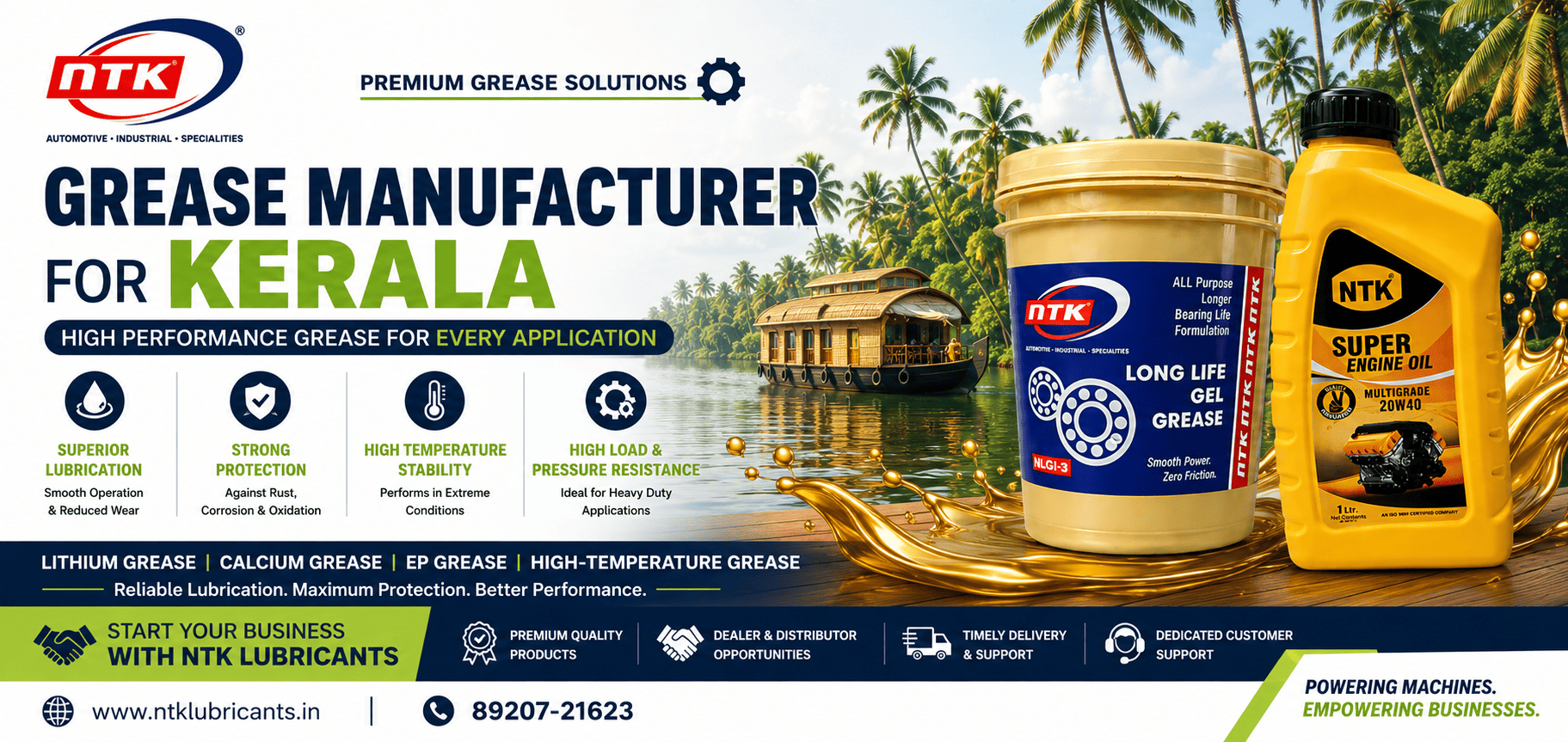 Grease Manufacturer for Kerala – NTK Lubricants