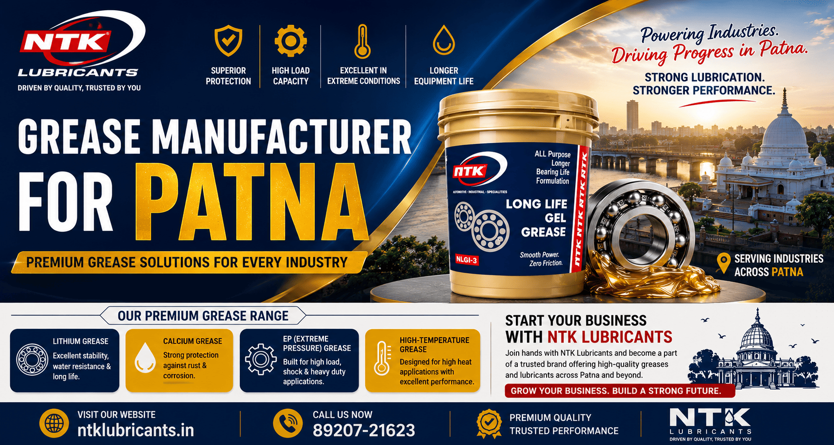Grease Manufacturer for Patna – NTK Lubricants
