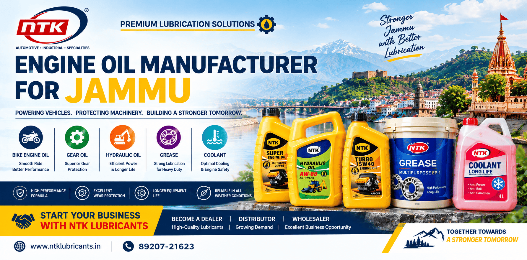 Engine Oil Manufacturer for Jammu – NTK Lubricants