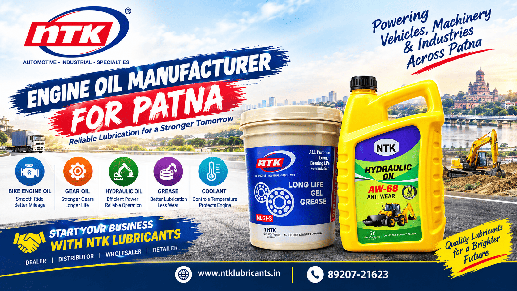 Engine Oil Manufacturer for Patna – NTK Lubricants