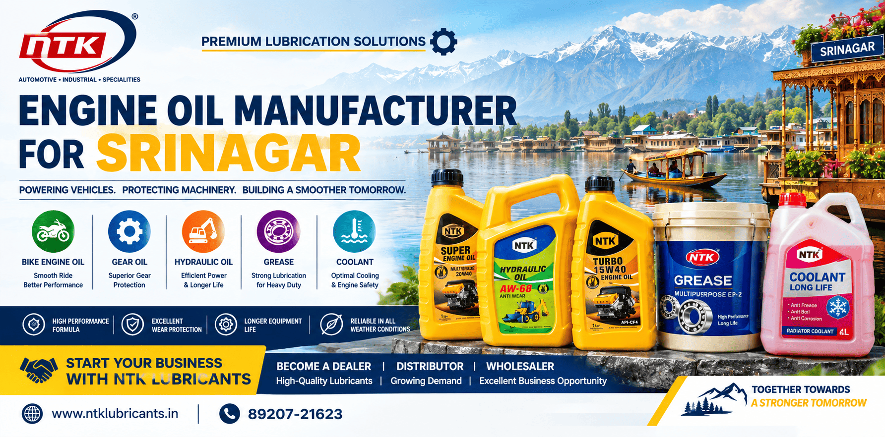 Engine Oil Manufacturer for Srinagar – NTK Lubricants